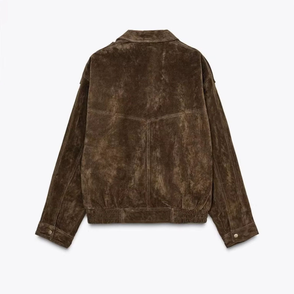 Women's Oversized Western Jacket – Fringe Detail Vintage Jacket