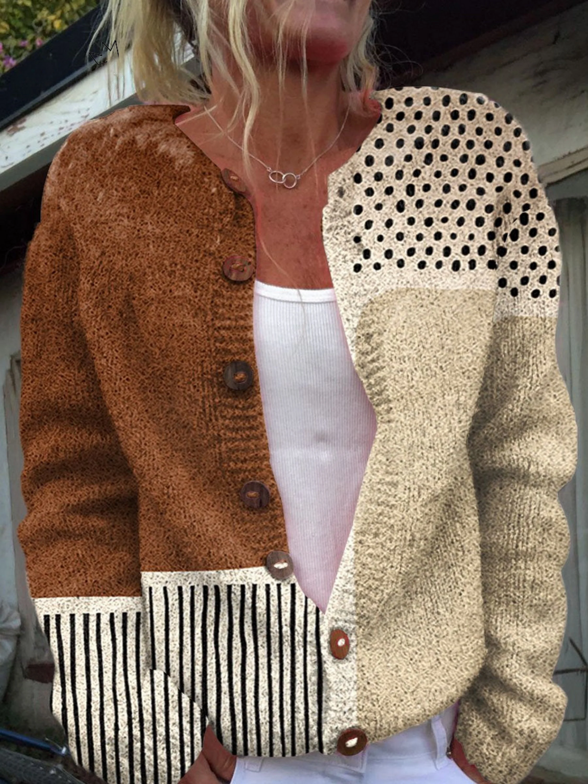 Women's Polka Dot Cardigan – Casual Button Cardigan – Sorelle