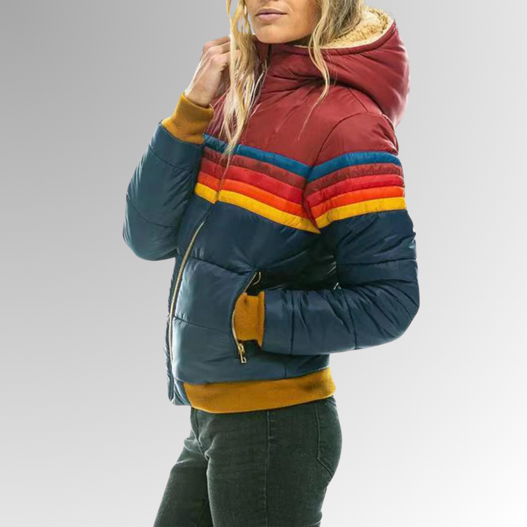 Women's Hooded Rain Jacket – Waterproof Zip-Up Outdoor Jacket