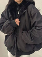 Women's Reversible Hooded Jacket – Oversized Winter Coat