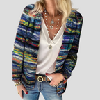 Women's Colourful Knit Cardigan – Textured Spring Cardigan