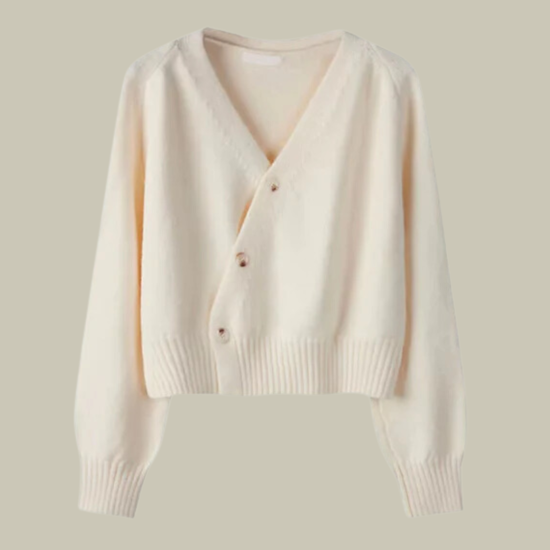 Women's V-Neck Cardigan – Button Front Long Sleeve Cardigan
