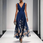 Women's Wedding Guest Floral Maxi Dress – Flowy Summer Occasion Dress