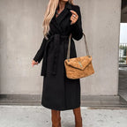Women's Long Winter Coat – Relaxed Tailored Overcoat