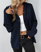Women's Hooded Lace-Up Cardigan – Long Sleeve Casual Cardigan