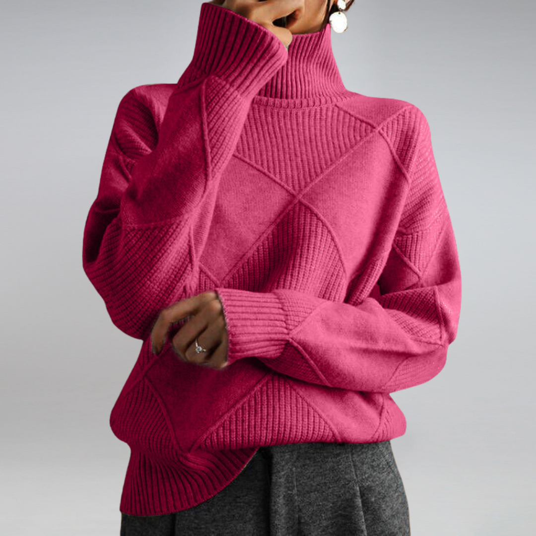 Women's Turtleneck Sweater – Knit Pullover Sweater – Myla