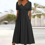 Women's Classic Midi Dress – Flowy Day-to-Night Dress