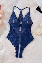Women's Lace Lingerie Bodysuit – Sheer Floral Fitted Bodysuit