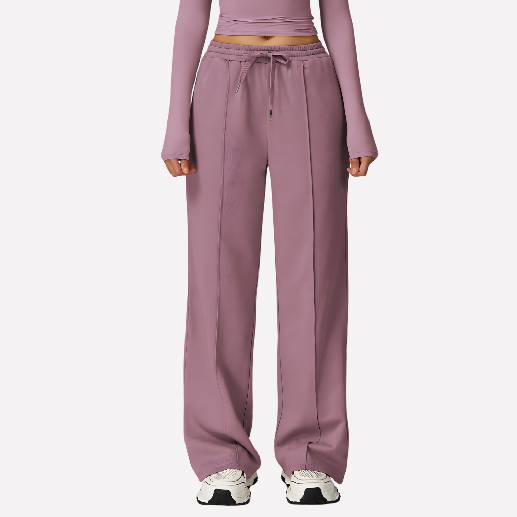 Women's Wide Leg Sweatpants – High Waist Drawstring Pocket Lounge Pants