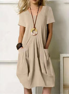 Women's Midi Dress – Relaxed Fit Casual Dress – Hadley