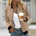 Women's Classic Bomber Jacket – Casual Flight Jacket