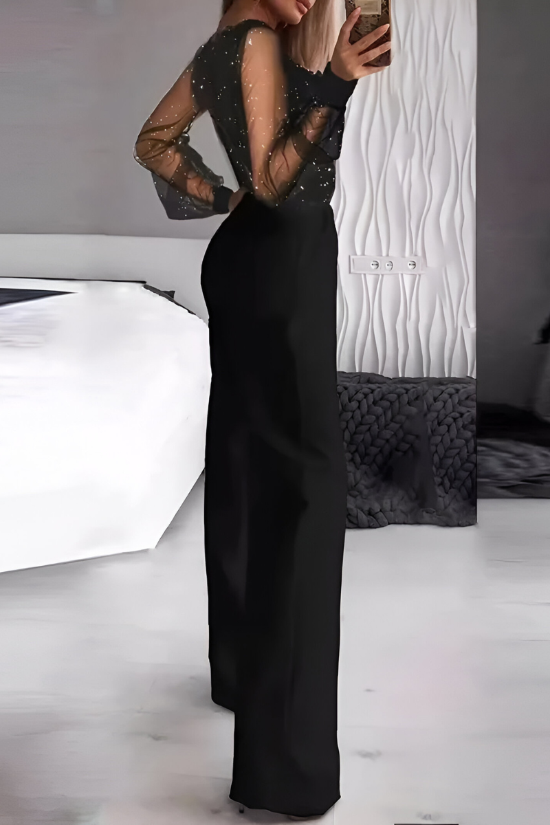 Women's Glitter Party Jumpsuit – Sparkly Formal Occasion Jumpsuit