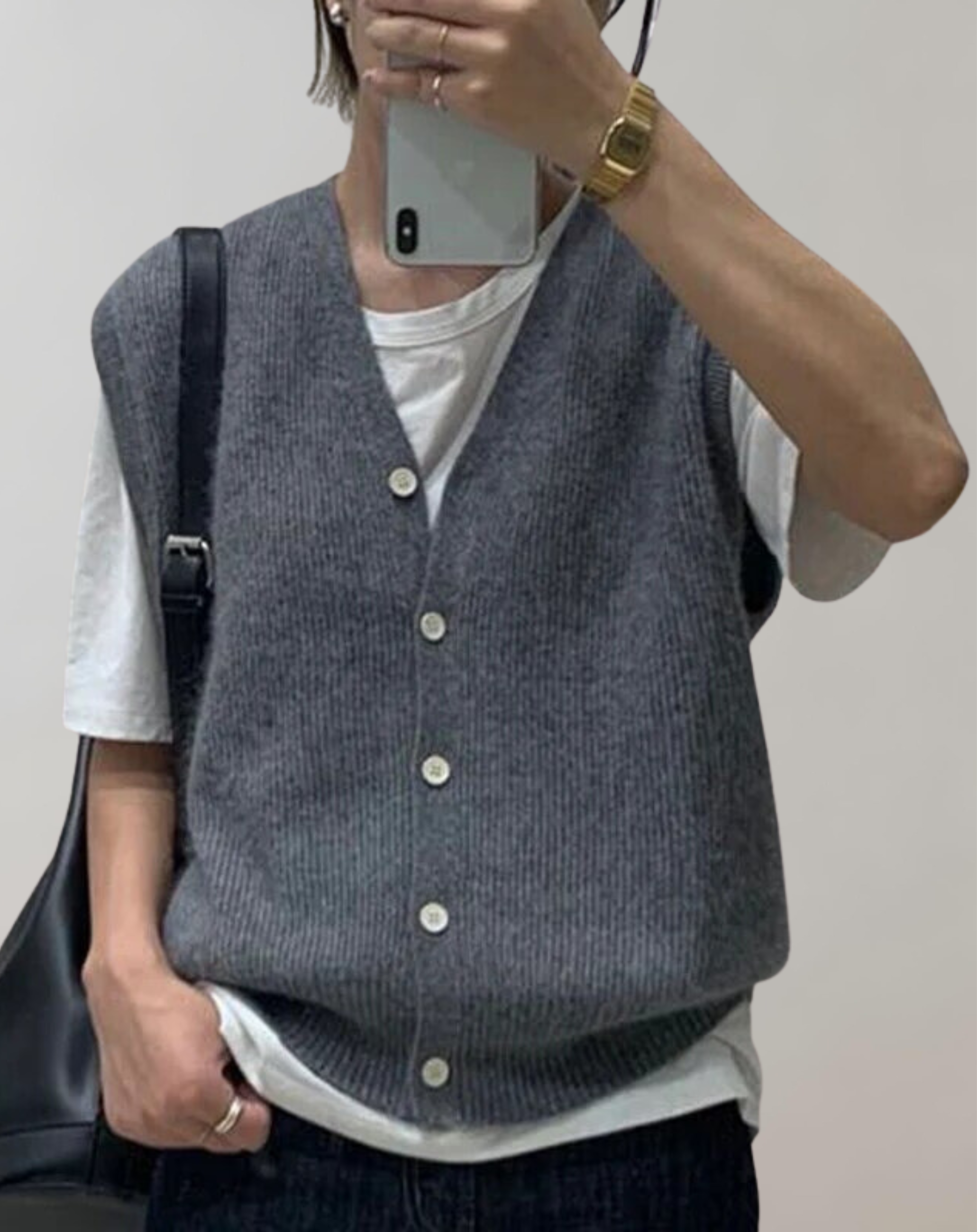 Women's Button Front Sweater Vest – Sleeveless Layering Cardigan
