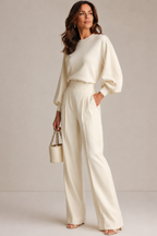 Women's Ribbed Lounge Set – Zip Sweat Set