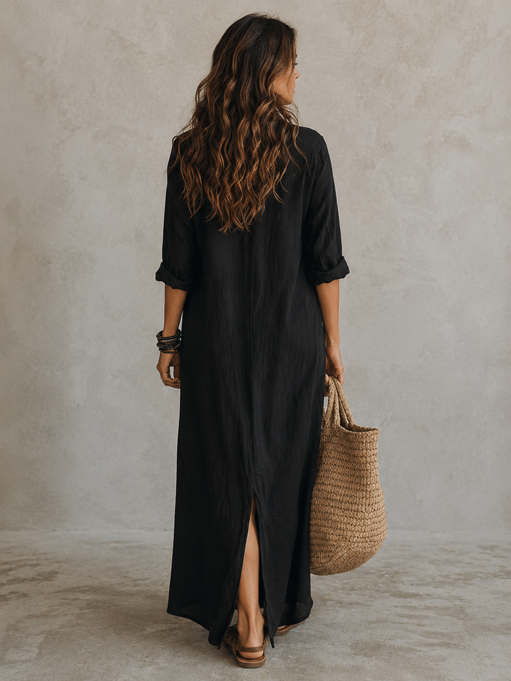 Women's Belted Wrap Midi Dress – Casual Summer Dress
