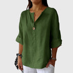 Women's V-Neck Blouse – Elegant Casual Blouse – Natalie