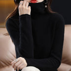Women's Turtleneck Sweater – Soft Roll Neck Winter Sweater