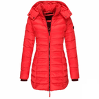Women's Mid-Length Winter Jacket – Tailored Button Front Coat
