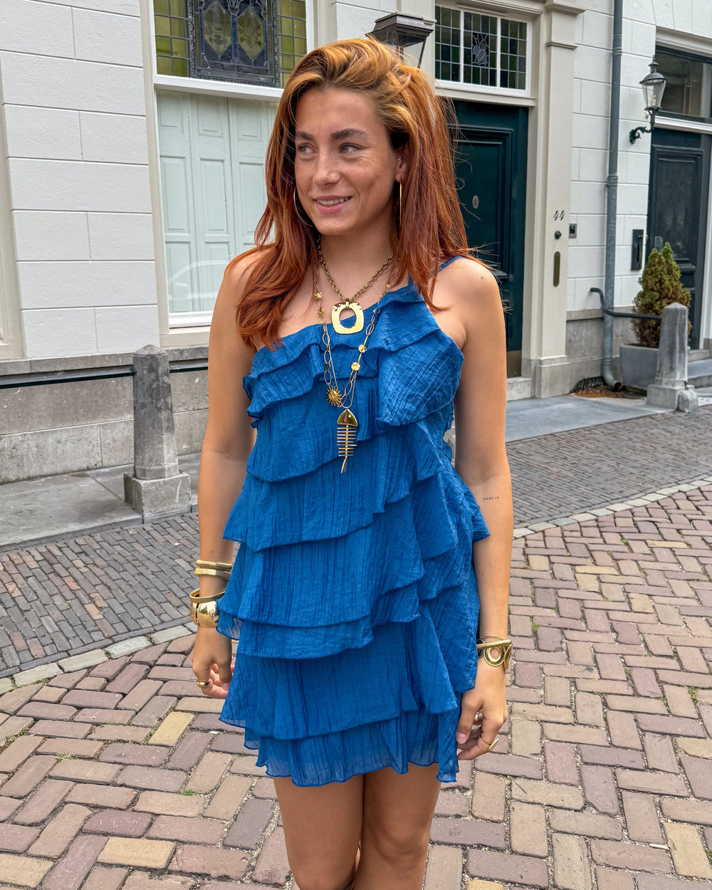 Women's One-Shoulder Mini Dress – Ruffle Cocktail Dress