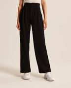 Women's Flared Trousers – High Waist Fitted Flare Leg Pants