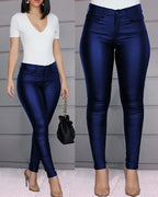 Women's High Waist Jeggings – Faux Leather Leggings