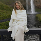 Women's Double-Breasted Winter Coat – Stand Collar Relaxed Coat