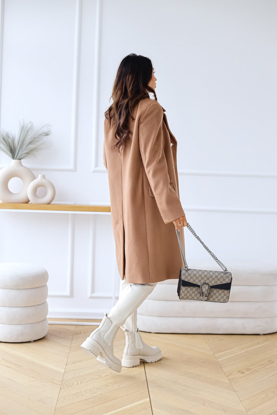 Women's Double-Breasted Overcoat – Classic Long Winter Coat