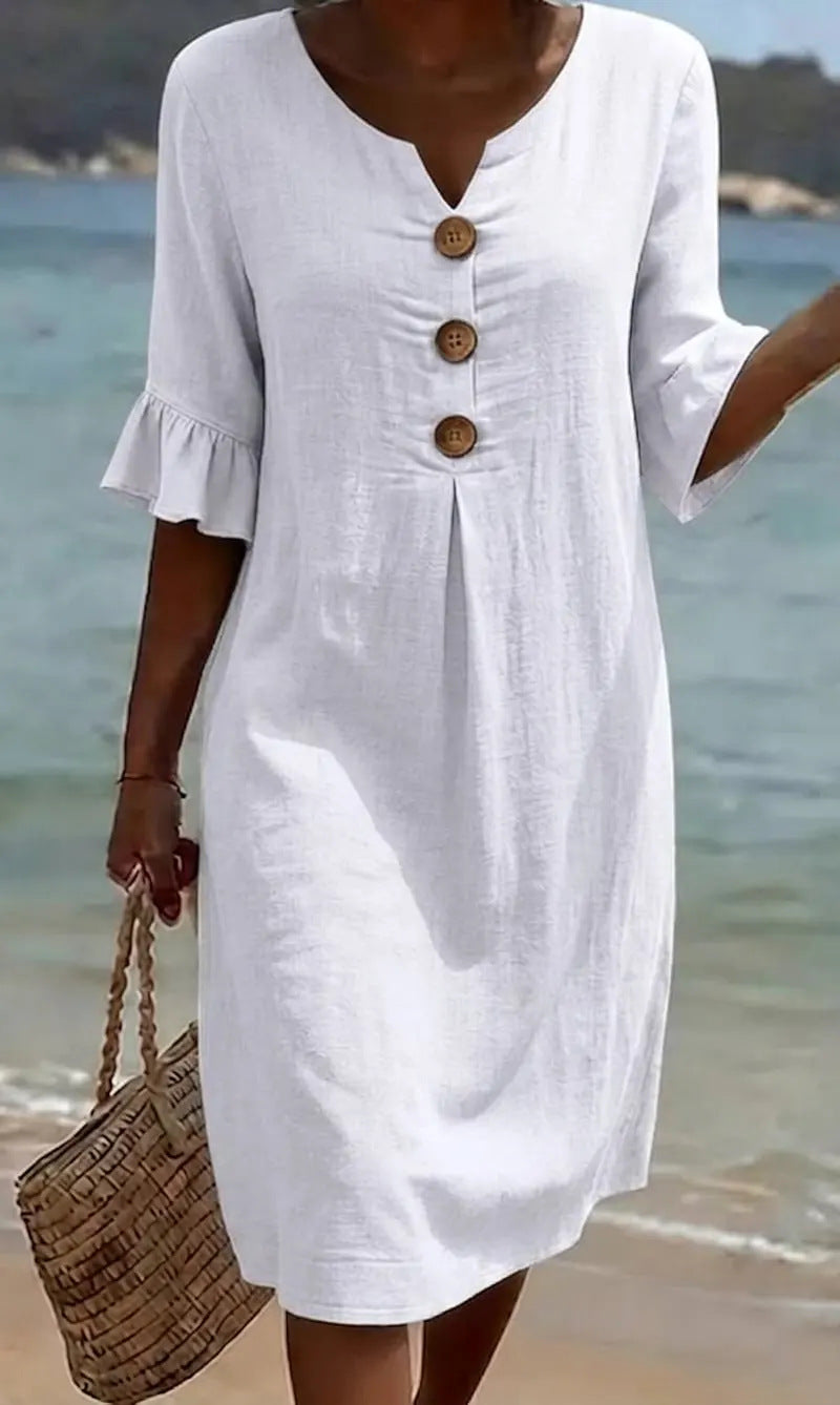 Women's Relaxed Fit Dress – Flowy Everyday Day Dress