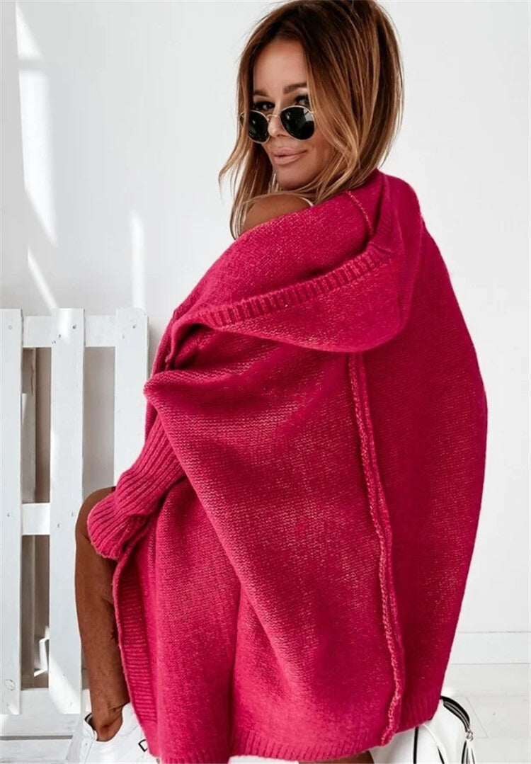 Women's Relaxed Sleeve Cardigan – Oversized Longline Cardigan