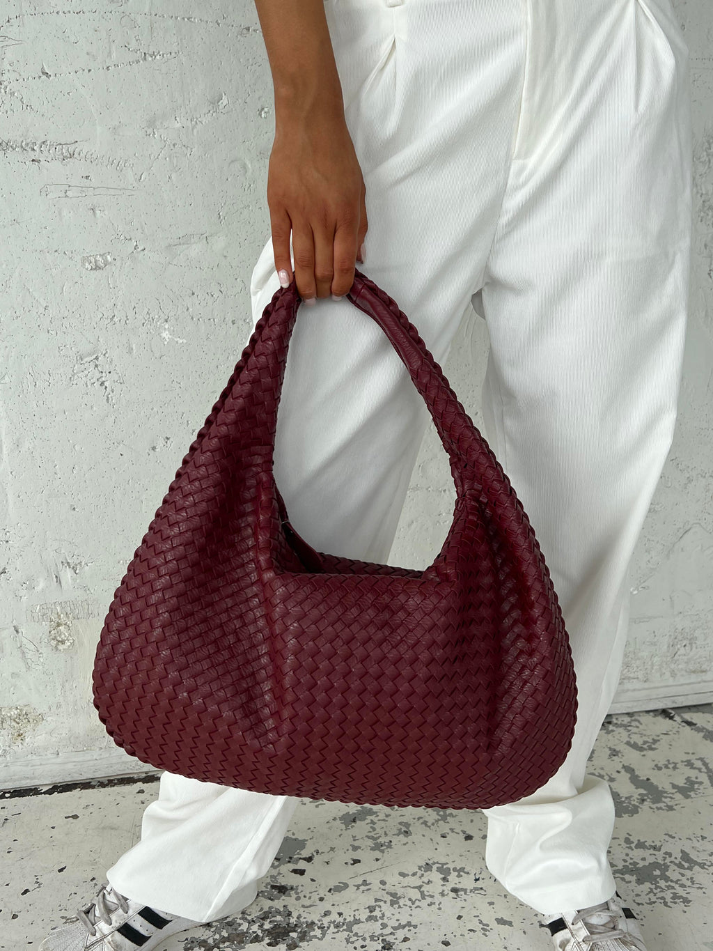 Women's Braided Shoulder Bag – Woven Everyday Shoulder Bag – Tess