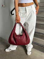 Women's Braided Shoulder Bag – Woven Everyday Shoulder Bag – Tess