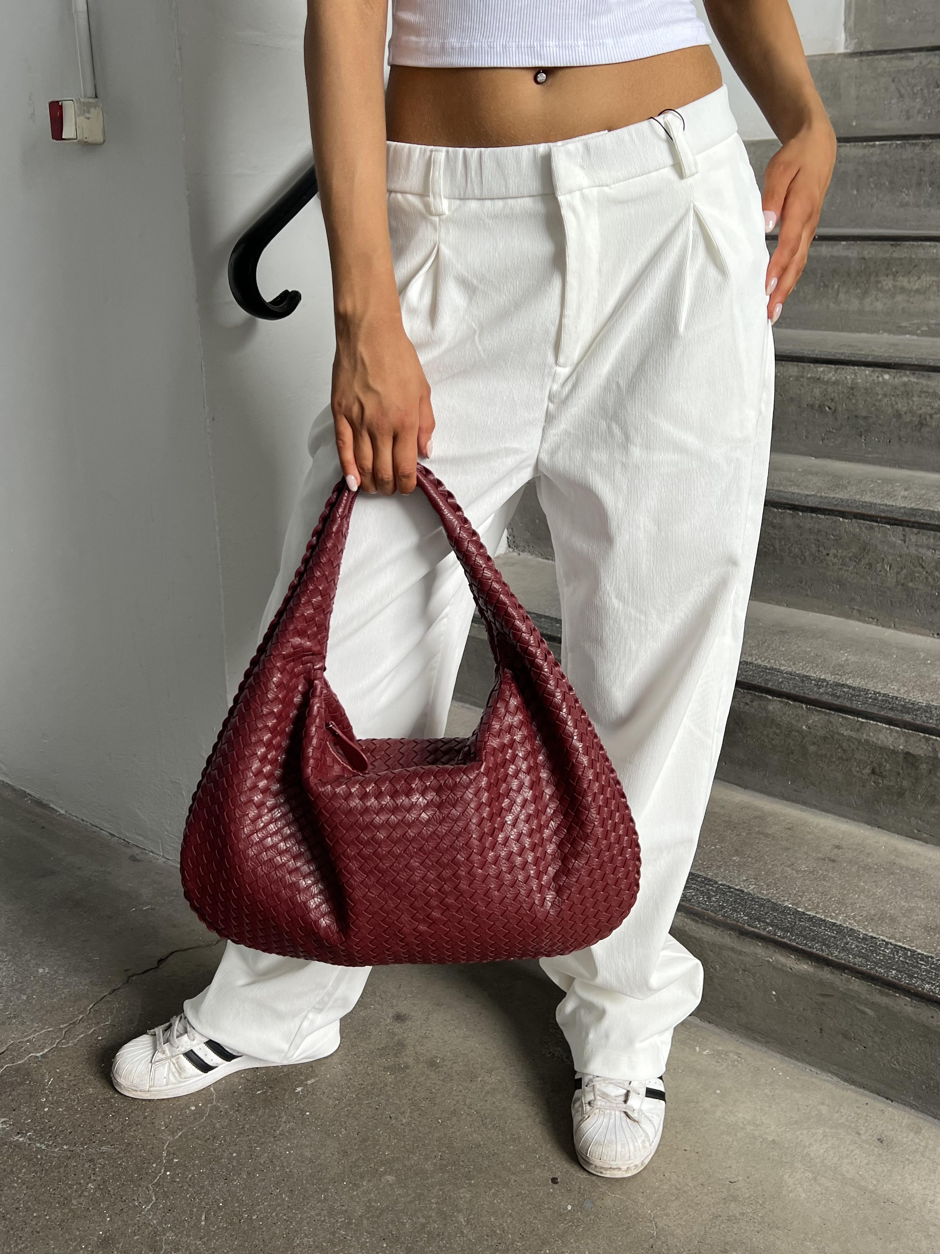 Women's Braided Shoulder Bag – Woven Everyday Shoulder Bag – Tess