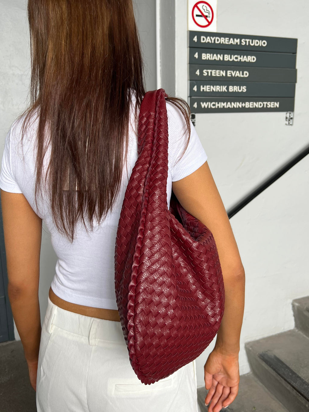 Women's Braided Shoulder Bag – Woven Everyday Shoulder Bag – Tess