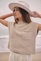 Women's Short Sleeve Pants Set – Crew Neck Top & High Waist Trouser Set