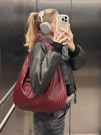 Women's Braided Shoulder Bag – Woven Everyday Shoulder Bag – Tess