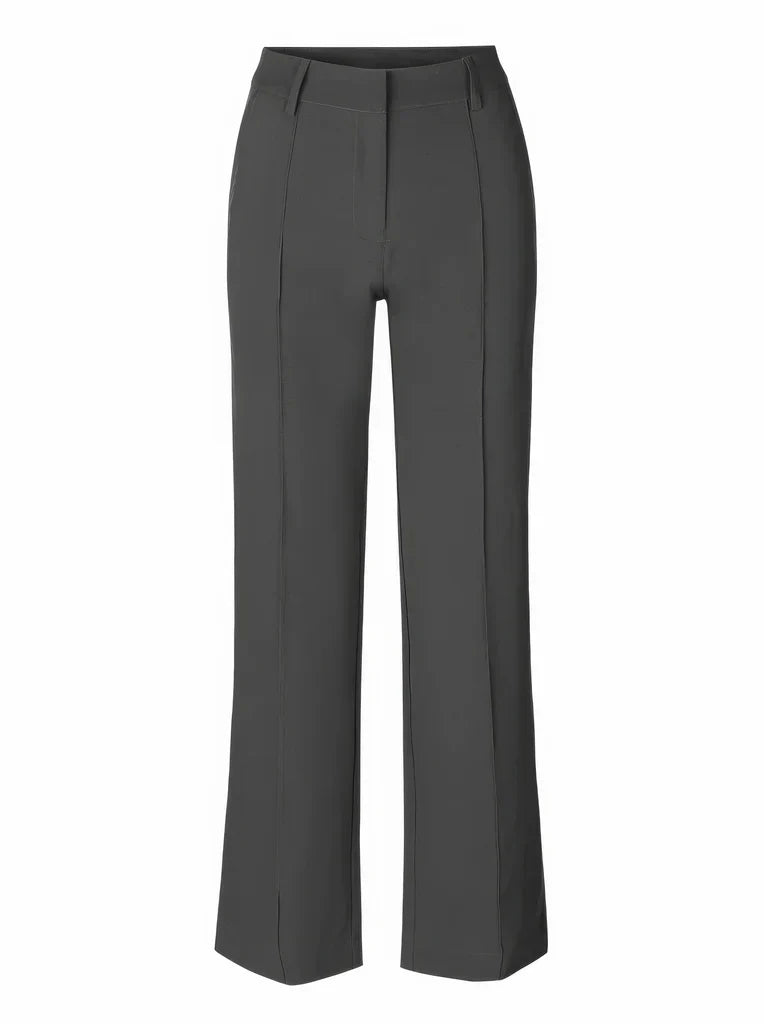 Women's Tailored Wide Leg Trousers – High Waist Slim Fit Dress Pants
