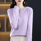 Women's Classic Crew Neck Sweater – Soft Long Sleeve Knit Pullover