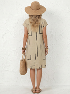 Women's Printed Day Dress – Relaxed Flowy Everyday Dress
