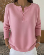 Women's V-Neck Button Cardigan – Long Sleeve Winter Cardigan