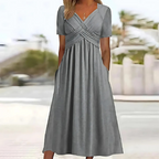 Women's Classic Midi Dress – Flowy Day-to-Night Dress
