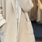 Women's V-Neck Knit Cardigan – Soft Button Front Layering Cardigan