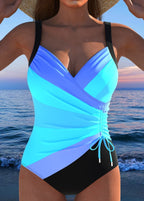 Women's Printed One-Piece Swimsuit – Tummy Control Swimwear – Violette
