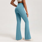 Women's High Waist Flare Leggings – Crossover Waist Workout Yoga Pants