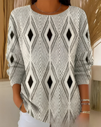 Women's Textured Knit Sweater – Relaxed Long Sleeve Pullover