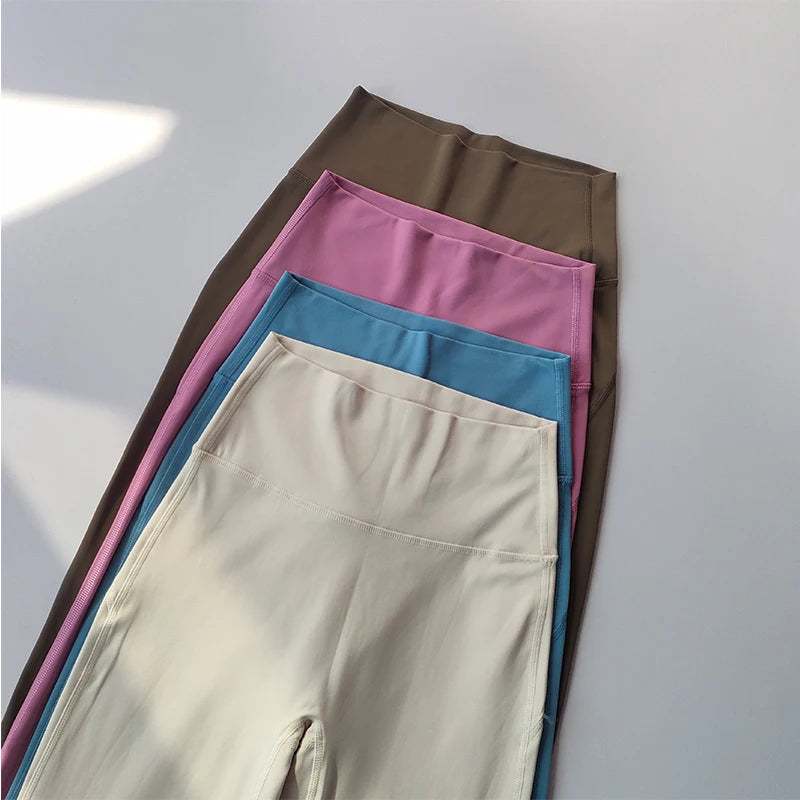 Women's High Waist Flare Leggings – Crossover Waist Workout Yoga Pants
