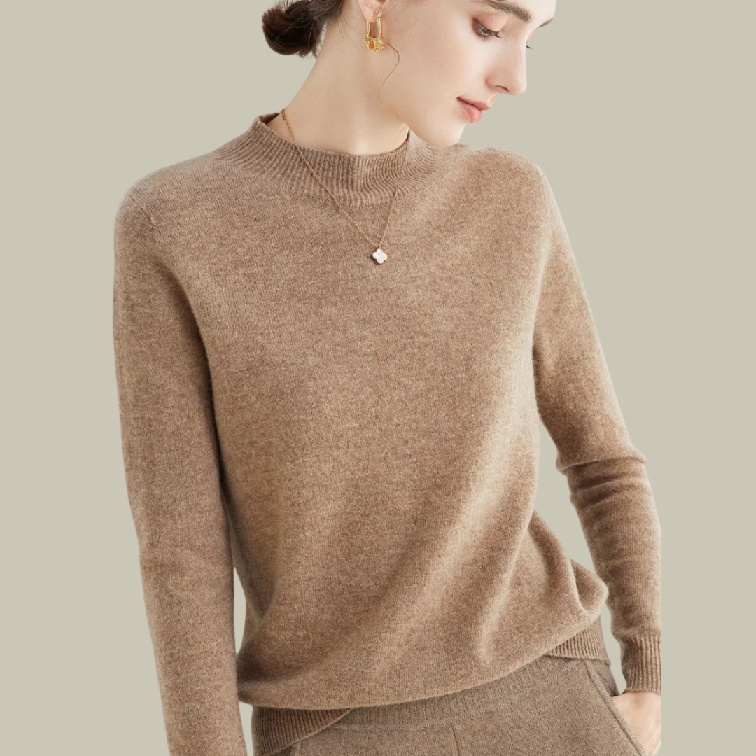 Women's Fitted Turtleneck Sweater – Roll Neck Winter Sweater