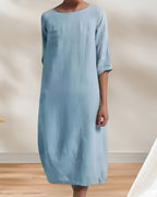 Women's Relaxed Everyday Midi Dress – Casual Summer Dress