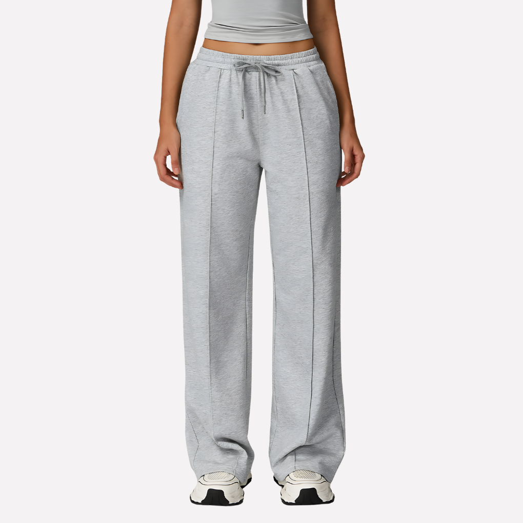 Women's Wide Leg Sweatpants – High Waist Drawstring Pocket Lounge Pants