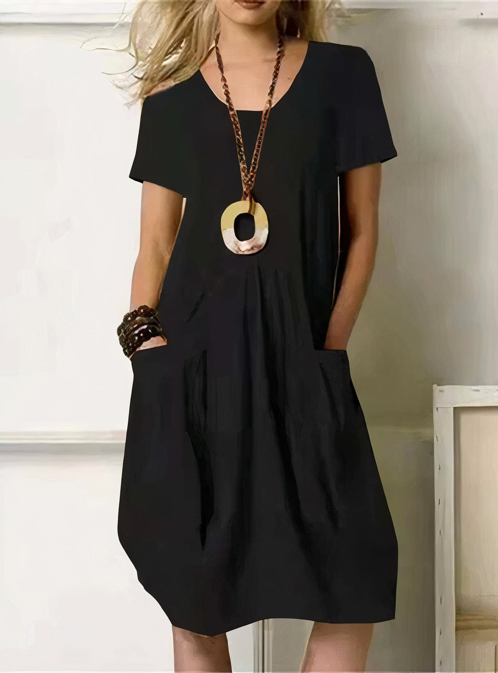 Women's Midi Dress – Relaxed Fit Casual Dress – Hadley