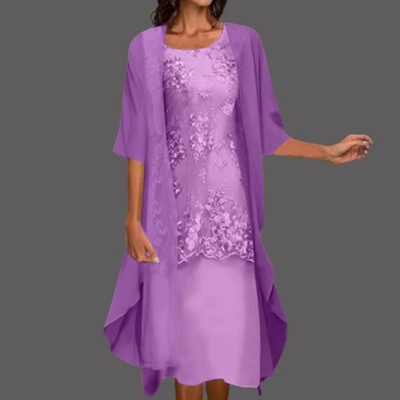 Women's Floral Midi Dress – Elegant Wedding Guest Dress – Danielle